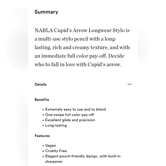 5/75$ NABLA Cupid's Arrow in Black - Picture 7 of 8